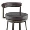 Armen Living Neura Swivel Counter or Bar Stool in Mocha Finish with Brown Faux Leather 840254333505 - alternate 3